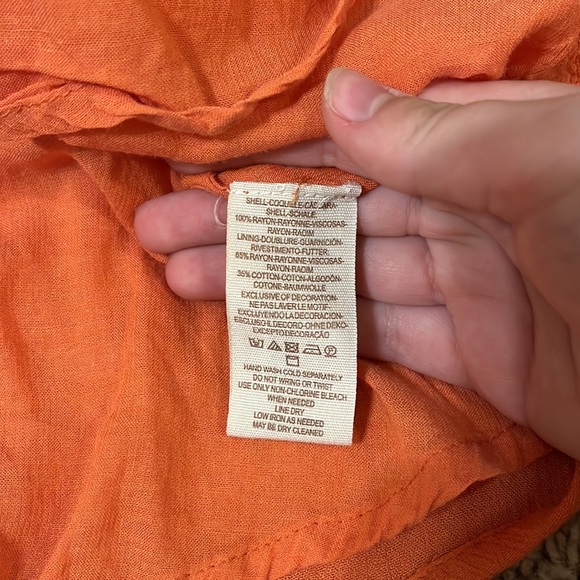 Free People orange boho dress - size tag ripped off (small or medium i think) - Picture 5 of 5